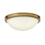 Потолочный светильник цвета латунь с полусферическим матовым белым плафоном Hinkley варинант исполнения - 1 | Loft Concept в Новосибирске