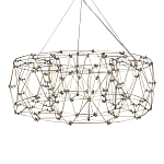 Люстра с тонкой металлической конструкцией цвета золото Quasar варинант исполнения - 2 | Loft Concept в Новосибирске