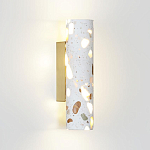 Бра с цилиндрическим белым бетонным плафоном Terrazzo Light варинант исполнения - 1 | Loft Concept в Новосибирске