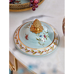 Шкатулка с крышкой из голубого фарфора с риунком птиц и цветов Blue Garden варинант исполнения - 5 | Loft Concept в Новосибирске