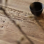 Дизайнерский журнальный стол квадратный с черным трапециевидным основанием Wokab варинант исполнения - 4 | Loft Concept в Новосибирске