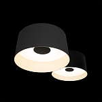 Потолочный светильник с 2-мя цилиндрическими абажурами серого и черного цвета Urban Dome варинант исполнения - 6 | Loft Concept в Новосибирске