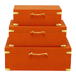 Комплект оранжевых чемоданов Golden Twigs варинант исполнения - 1 | Loft Concept в Новосибирске