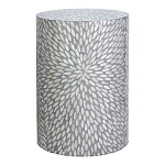 Столик с инкрустацией с перламутровым узором Flower Grey варинант исполнения - 1 | Loft Concept в Новосибирске