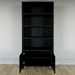 Книжный Стеллаж Elsa Dreams Black с задней стенкой варинант исполнения - 4 | Loft Concept в Новосибирске