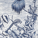 Обои ручная роспись Le Brésil Mer Bleue варинант исполнения - 1 | Loft Concept в Новосибирске