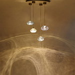 Подвесной светильник с прозрачным стеклянным плафоном округлой формы Effervia  варинант исполнения - 5 | Loft Concept в Новосибирске