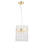 Подвесной светильник цилиндрической формы с текстурными стеклянными элементами Textured Glass Chandelier варинант исполнения - 1 | Loft Concept в Новосибирске