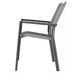 Стул темно-серый с высокой плетеной спинкой и сиденьем Braided Strength варинант исполнения - 5 | Loft Concept в Новосибирске