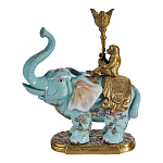 Подсвечник в виде слона из фарфора с бронзовыми элементами Elephant in the Garden of Eden варинант исполнения - 1 | Loft Concept в Новосибирске