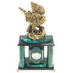 Часы настольные из натурального камня с декором в виде орла Eagle Stone Clock варинант исполнения - 5 | Loft Concept в Новосибирске