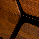 Высокий комод с узором из шпона на фасаде Sahara варинант исполнения - 5 | Loft Concept в Новосибирске