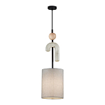 Подвесной светильник с серым тканевым плафоном Flourish варинант исполнения - 2 | Loft Concept в Новосибирске