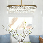 Люстра круглая с подвесками в форме стеклянных капель Glass Rain варинант исполнения - 6 | Loft Concept в Новосибирске