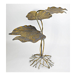 Столик приставной с тремя столешницами Тропические листья Tropical Forest gold варинант исполнения - 3 | Loft Concept в Новосибирске