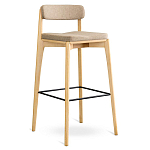 Барный стул из массива ясеня Elegant Ash Shape варинант исполнения - 3 | Loft Concept в Новосибирске