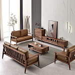 Тумба под телевизориз массива дерева TV Stand made of Walnut Wood варинант исполнения - 4 | Loft Concept в Новосибирске