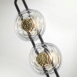 Подвесной светильник с черным основанием и золотистым декором Bruno Duo варинант исполнения - 3 | Loft Concept в Новосибирске