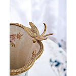 Ваза голубого цвета из фарфора с цветочным рисунком и бронзовой стрекозой Blue Garden варинант исполнения - 8 | Loft Concept в Новосибирске