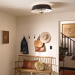 Подвесной светильник с конусовидным металлическим абажуром черного цвета Kichler варинант исполнения - 19 | Loft Concept в Новосибирске