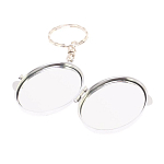 Зеркало брелок карманное двухстороннее из натурального камня Оникс Silver Stone Mirrors варинант исполнения - 3 | Loft Concept в Новосибирске