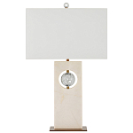 Настольная лампа из мрамора с тканевым прямоугольным абажуром Eternity варинант исполнения - 5 | Loft Concept в Новосибирске