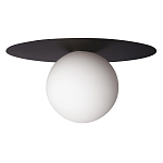 Потолочный светильник с белым шарообразным плафоном и черным круглым основанием Matisse варинант исполнения - 2 | Loft Concept в Новосибирске