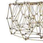 Люстра с тонкой металлической конструкцией цвета золото Quasar варинант исполнения - 5 | Loft Concept в Новосибирске