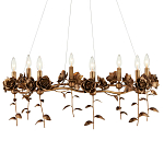 Люстра с каркасом в виде цветков розы и тканевыми абажурами Flowers and Fox Roses варинант исполнения - 3 | Loft Concept в Новосибирске