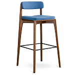 Барный стул из массива ясеня с обивкой из рогожки Elegant Ash варинант исполнения - 1 | Loft Concept в Новосибирске