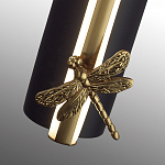 Бра с круглым плафоном из алебастра и бронзовой декоративной стрекозой 45 Alaris  варинант исполнения - 7 | Loft Concept в Новосибирске