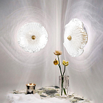 Бра в форме прозрачного стеклянного цветка с рельефной текстурой Textured Glass варинант исполнения - 13 | Loft Concept в Новосибирске