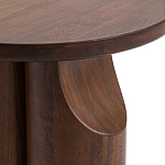 Круглый приставной стол из массива ореха Balu Wooden Side Table варинант исполнения - 4 | Loft Concept в Новосибирске