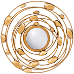 Зеркало в круглой раме украшенной раковинами с жемчугом Pearl in the Gleam варинант исполнения - 1 | Loft Concept в Новосибирске