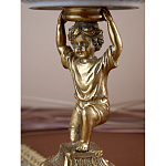 Чаша с цветочным орнаментом на ножке в виде бронзового ангела Eden Garden варинант исполнения - 9 | Loft Concept в Новосибирске