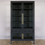 Витрина Primo со стеклянными фасадами и 2 ящиками Черный дуб варинант исполнения - 1 | Loft Concept в Новосибирске