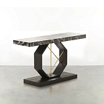 Консоль чёрная с геометрическим основанием Josette варинант исполнения - 1 | Loft Concept в Новосибирске