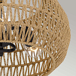 Потолочный светильник с плафоном из плетеного джута и черным каркасом Quoizel варинант исполнения - 6 | Loft Concept в Новосибирске