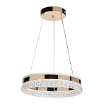 Люстра в виде кольца золотого цвета с прозрачными вставками Radiant Rail варинант исполнения - 2 | Loft Concept в Новосибирске