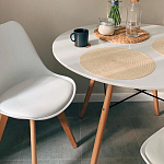 Стул с основой из пластика и мягким сиденьем Arvika White варинант исполнения - 9 | Loft Concept в Новосибирске