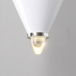 Подвесной светильник светодиодный в виде ряда белых металлических конусов  Herringbone варинант исполнения - 7 | Loft Concept в Новосибирске