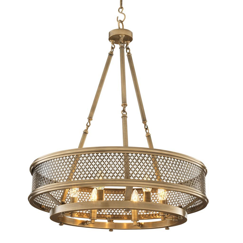 Люстра Eichholtz Chandelier Savoie Латунь Античная полированная в Новосибирске | Loft Concept 