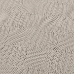 Плед из хлопка рельефной вязки бежево-серого цвета Waffle Comfort варинант исполнения - 3 | Loft Concept в Новосибирске