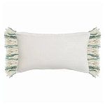 Чехол на подушку мятного цвета с бахромой и объемным узором Ethnic mix варинант исполнения - 4 | Loft Concept в Новосибирске