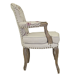 Кресло с изображением сакуры Aubrey Classical Armchair beige flax варинант исполнения - 1 | Loft Concept в Новосибирске