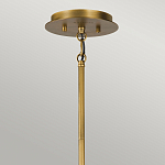 Люстра цвета латунь с 6-ю лампами свечами внутри цилиндрического абажура из черных металлических реек Kichler варинант исполнения - 4 | Loft Concept в Новосибирске