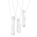 Подвесной светильник белого цвета с 3-мя изогнутыми плафонами Flow Loop варинант исполнения - 1 | Loft Concept в Новосибирске