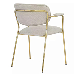 Стул Singer Chair с подлокотниками серый на золотистых ножках варинант исполнения - 3 | Loft Concept в Новосибирске