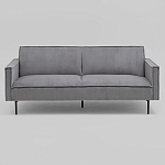 Диван современный вельветовый прямой Worcester Серый варинант исполнения - 2 | Loft Concept в Новосибирске