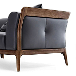 Диван двухместный c каркасом из массива дерева Double Sofa Made of Walnut Wood варинант исполнения - 1 | Loft Concept в Новосибирске